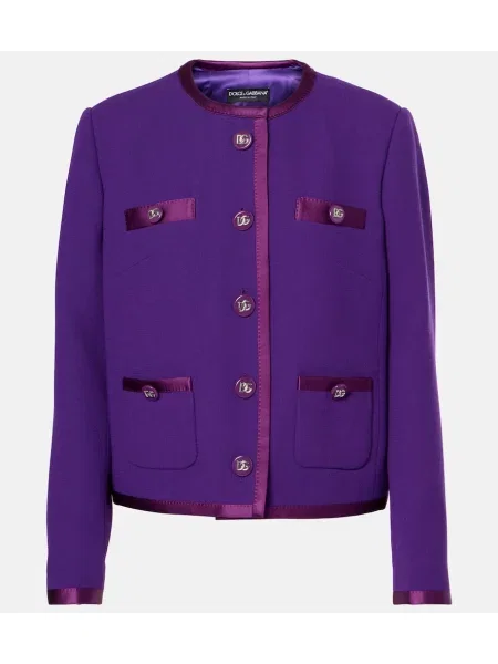 Geacă Dolce&gabbana din satin violet