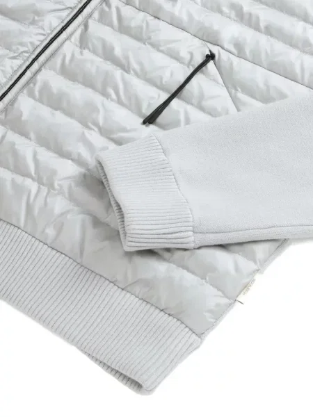 Jachetă cu glugă Woolrich cu glugă gri