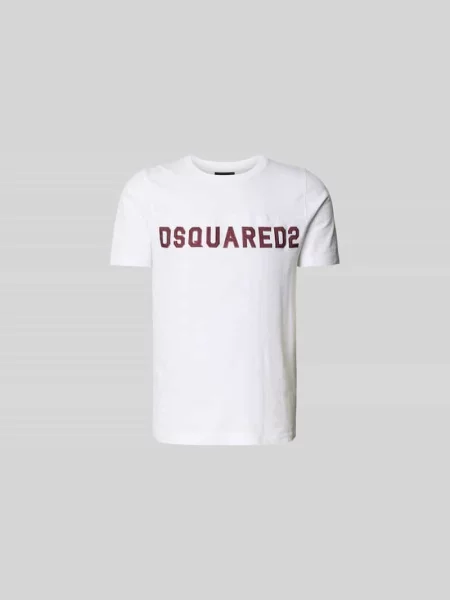 T-shirt Slim Fit z czystej bawełny Dsquared2 biała