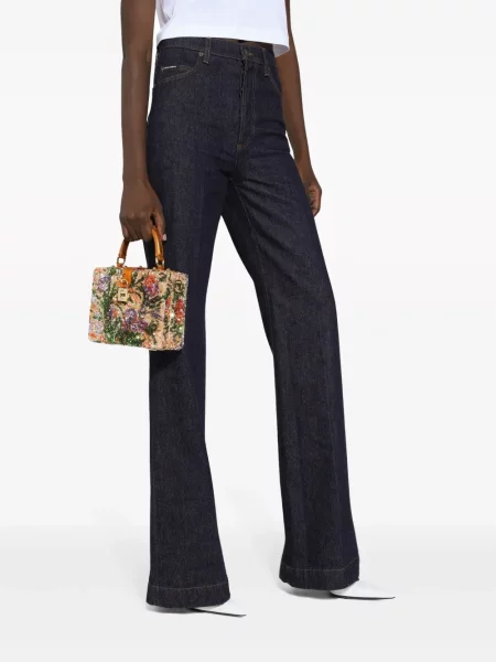 Shopper rankinė Dolce & Gabbana su blizgučiais oranžinė
