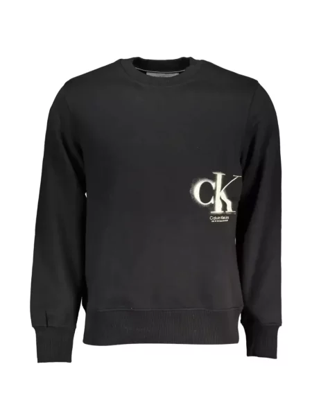 Pulover Calvin Klein cu autograf negru