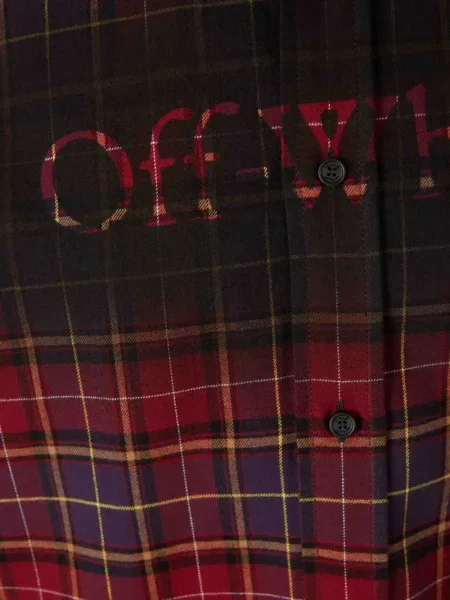 Geacă Off-white în carouri alb