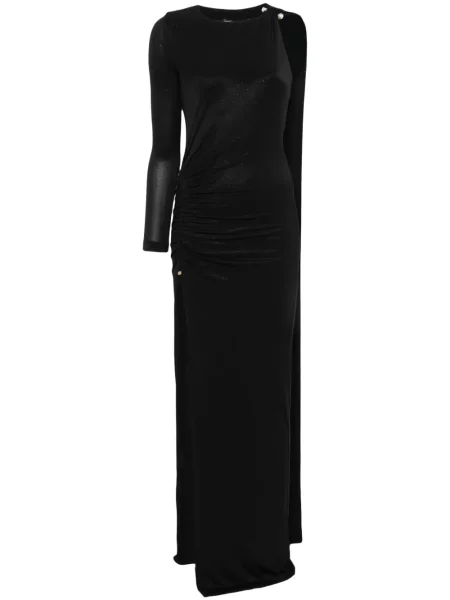 Rochie maxi Nissa cu spatele deschis de costum negru