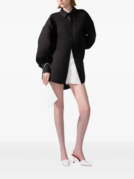 Cămașă Carolina Herrera de mătase negru