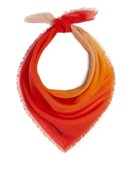 Fular Jil Sander cu gradient portocaliu