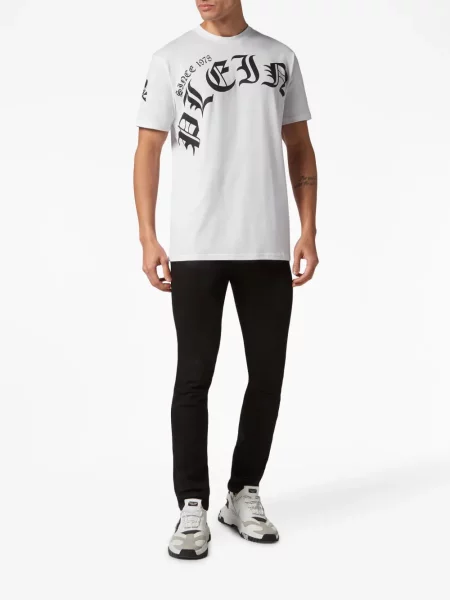 Tričko Philipp Plein s potiskem bílé