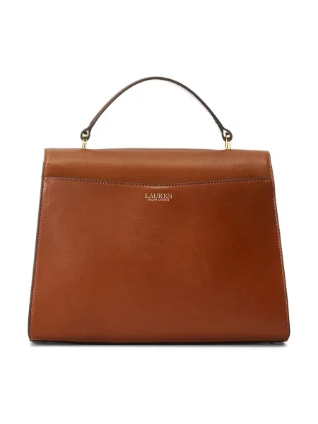 Шкіряна сумочка Lauren Ralph Lauren коричневий