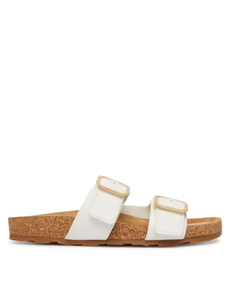 Tommy Hilfiger natikače za žene od kože TH CLASSIC CORK SANDAL LEATHER bijela