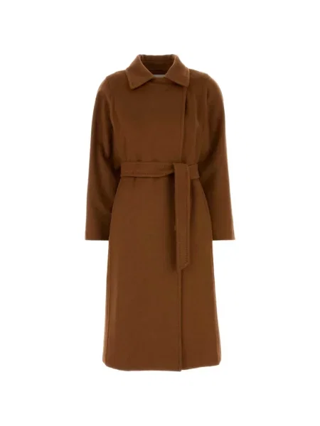 Cu centură palton Max Mara maro