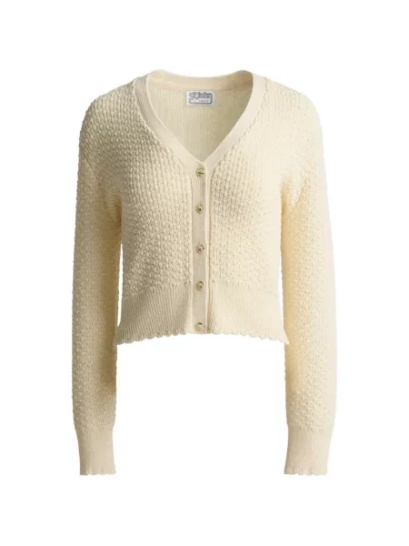 Cardigan St. John cu perle tricotate