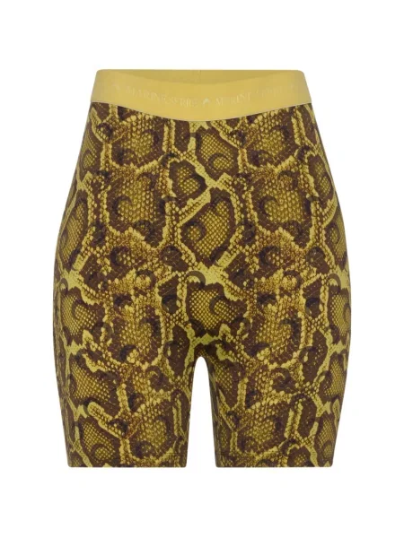 Pantaloni scurți Marine Serre din jerseu galben