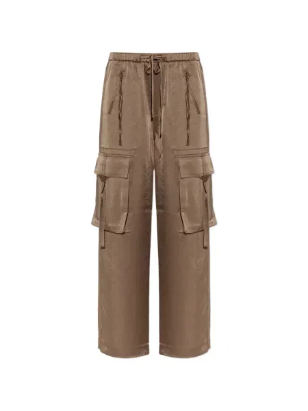 Pantaloni cargo Citizens Of Humanity din satin maro
