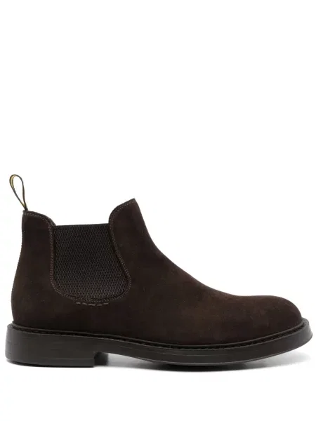Botine chelsea Doucal's din piele de căprioară slip-on maro