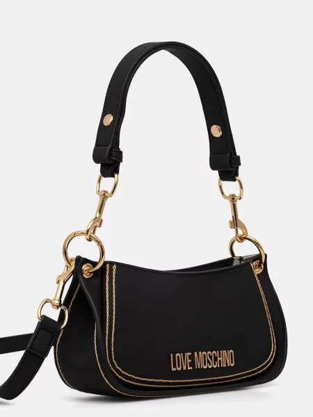 Love Moschino klasična torbica iz umetnega usnja črna