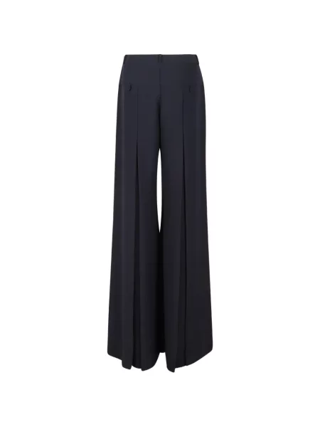 Pantaloni Vivetta din crep albastru