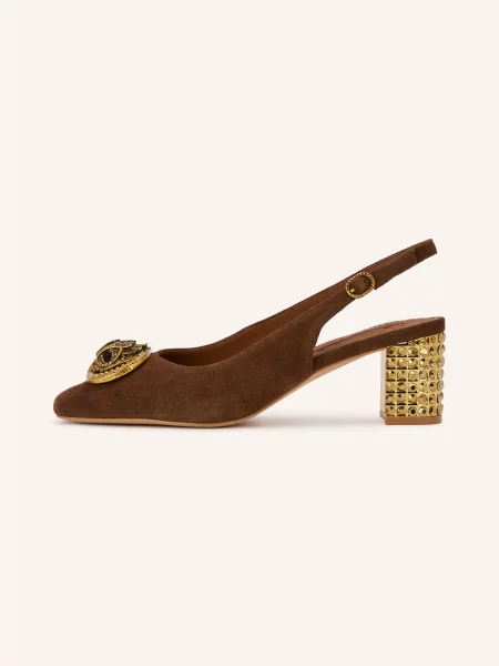 Lodičky Kurt Geiger s kamínky hnědé
