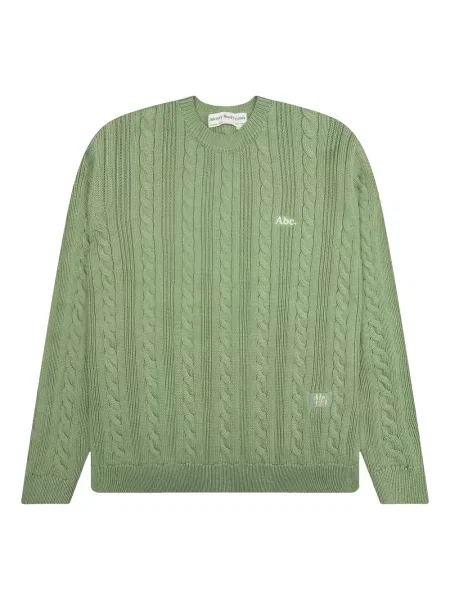 Pulover Advisory Board Crystals cu decolteu rotund de cristal verde