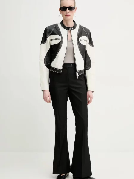 Шкіряна куртка Gestuz перехідна чорний