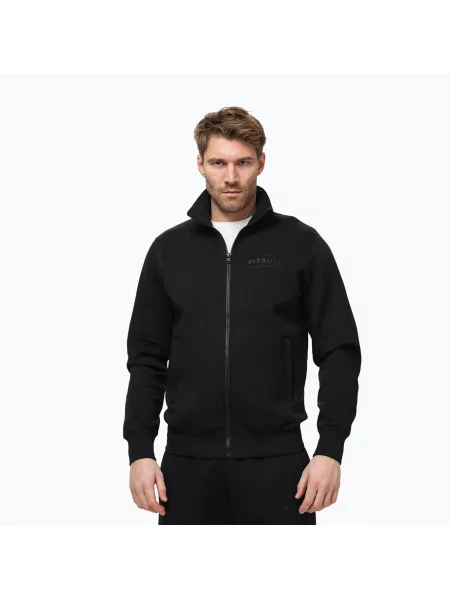 Férfi pulóver Pitbull Sampson Zip black. Méret: XL fekete