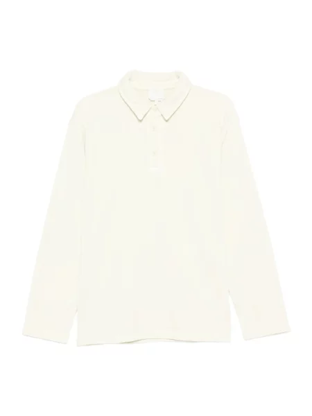 Koszulka polo A.p.c. z długim rękawem biała