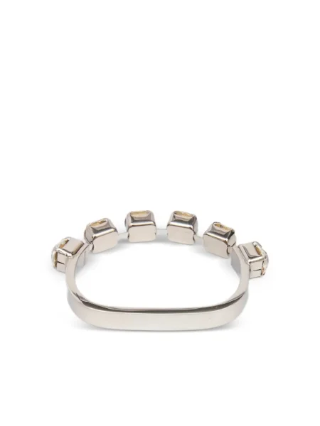 Inel Mm6 Maison Margiela de cristal argintiu