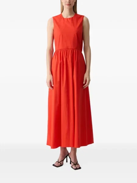 Rochie midi Benetton fără mâneci roșu