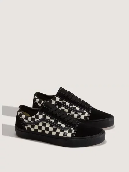 Кожаные кеды Vans черные
