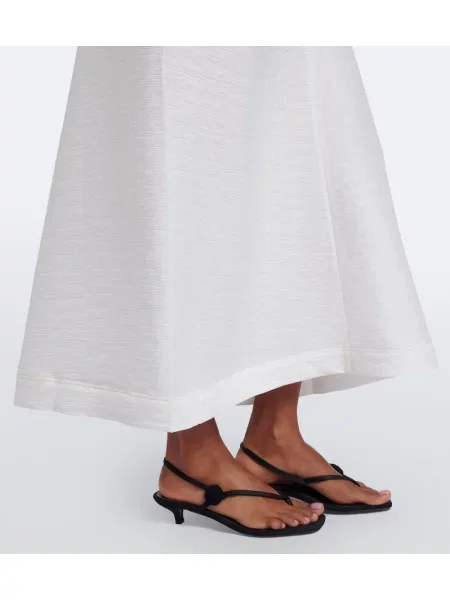 Rochie maxi Toteme drapată alb