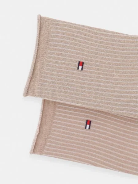 Tommy Hilfiger ponožky dámske s bavlnou béžová
