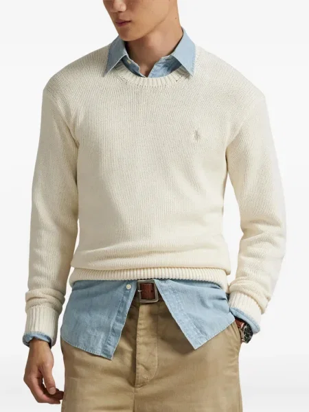 Ριγέ polo Polo Ralph Lauren με κουκούλα με αυτόγραφο λευκό