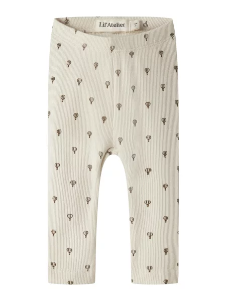 Lil'Atelier Leggings NBNGAGO KYE crem / închis maro