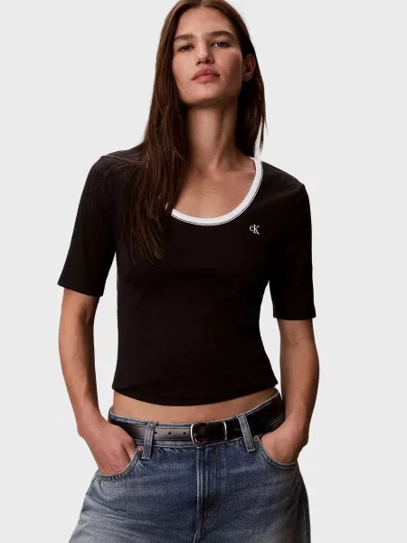 Детская футболка Calvin Klein Jeans черная