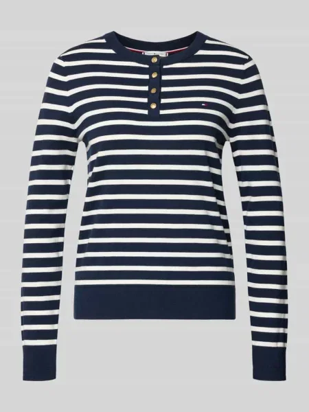 Bluzka z długim rękawem o kroju regular fit z mieszanki bawełny Tommy Hilfiger