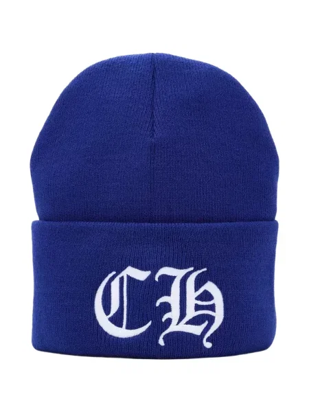 Căciulă Chrome Hearts cu broderie cu motiv cu inimi albastru
