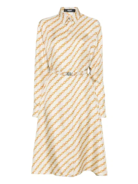 Cămașă Versace cu imagine auriu