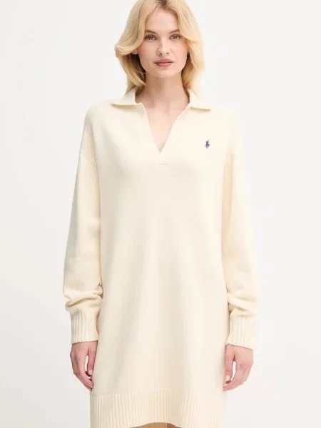 Polo Ralph Lauren Rochie tricotată Alb bej