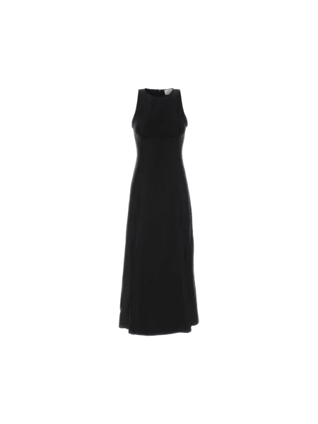 Jedwabna sukienka midi Loulou Studio do kolan garniturowa czarna