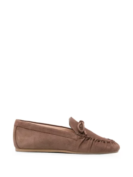 Pantofi loafer Stuart Weitzman cu funde maro
