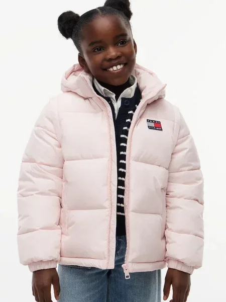 Tommy Hilfiger geacă matlasată pentru copii roz