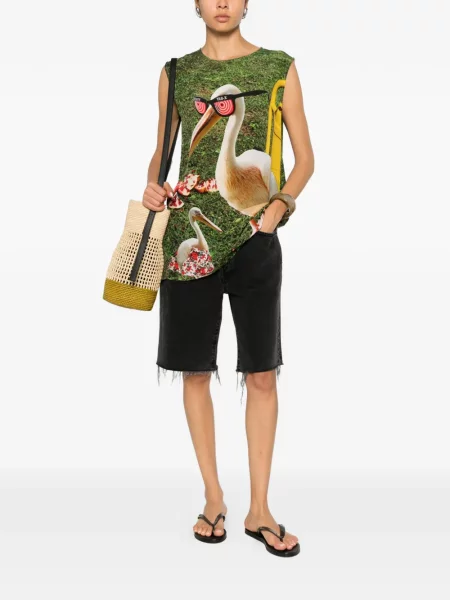 Топ The Artistylist без ръкави с принт зелено