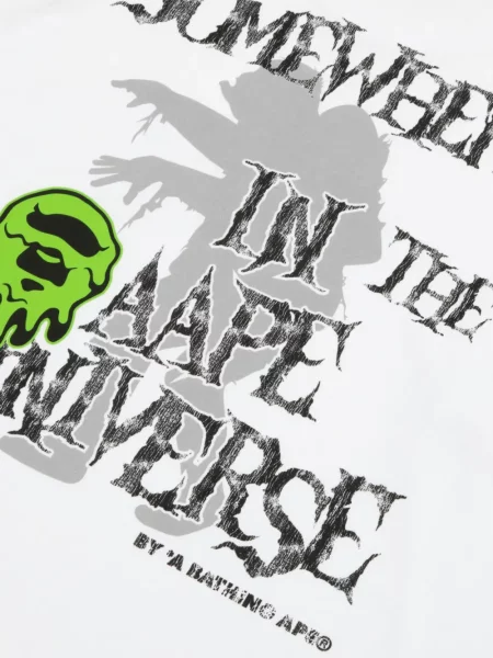 Pulover Aape By A Bathing Ape cu imagine alb