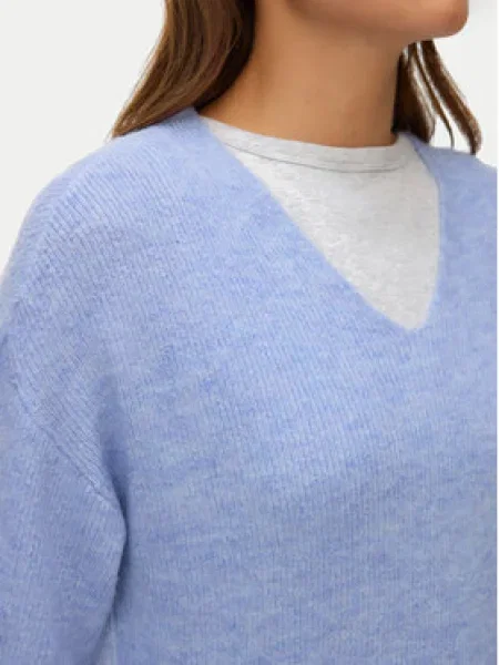 VERO MODA Sveter VMLefile melírovaná modrá