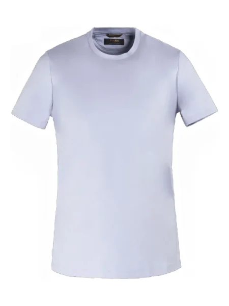 Tricou Moorer cu decolteu rotund alb