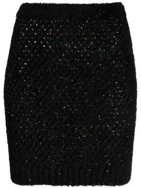 Fustă Balmain cu paiete negru