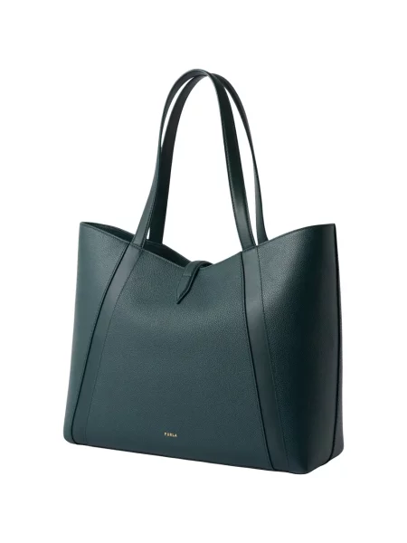 Geantă shopper Furla din piele verde