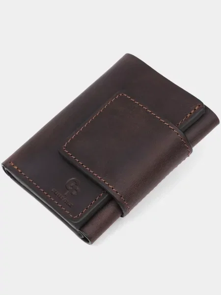 Кожаный кошелек Grande Pelle коричневый