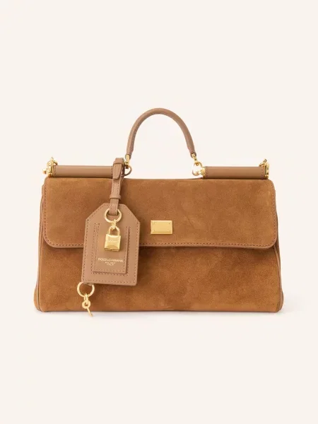 Dolce & Gabbana Kabelka My Sicily Medium koňaková / zlatá