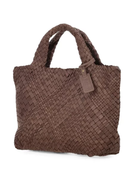 Geantă shopper Visona` din piele maro