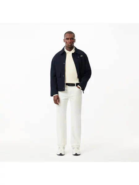 Кожаный ремень Lacoste с ремешками синий