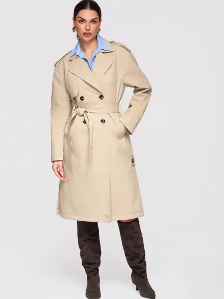 Haină de mazăre Edoti lung maro